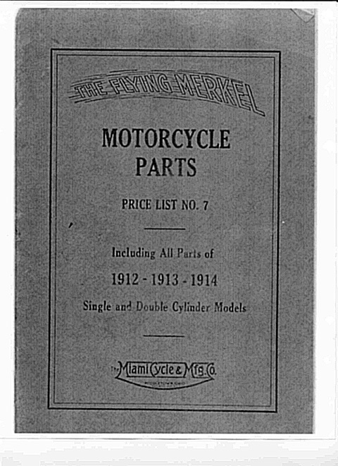 0A Flying Merkel Motorcycle parts 1912 1913 1914 